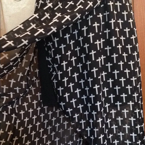 Rue 21 Cross Skirt XL EUC Goth High Low - Picture 6 of 8